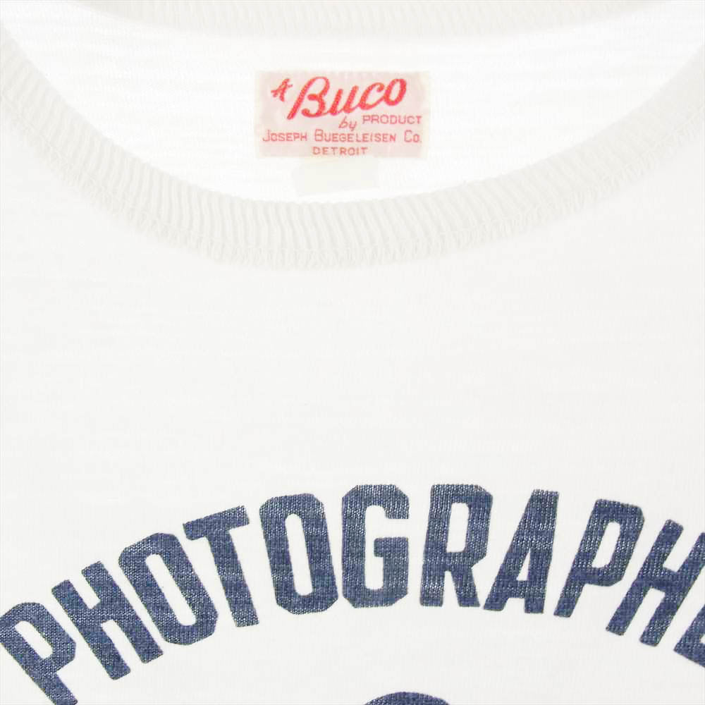 The REAL McCOY'S ザリアルマッコイズ BUCO ブコ プリント Tシャツ ホワイト系 グレー系 M【中古】