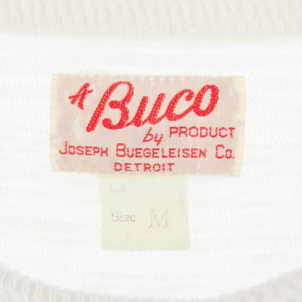 The REAL McCOY'S ザリアルマッコイズ BUCO ブコ プリント Tシャツ ホワイト系 グレー系 M【中古】