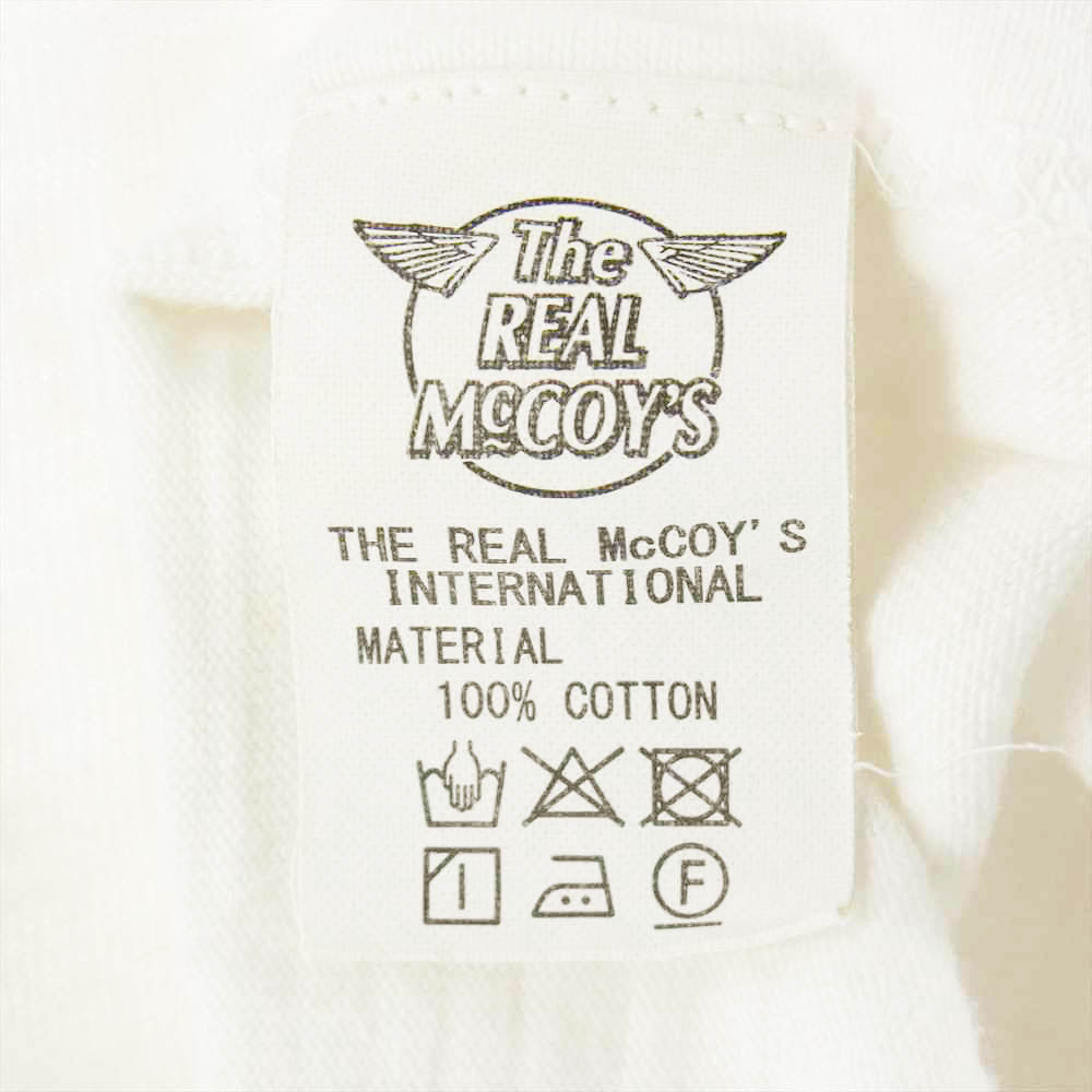 The REAL McCOY'S ザリアルマッコイズ BUCO ブコ プリント Tシャツ ホワイト系 グレー系 M【中古】