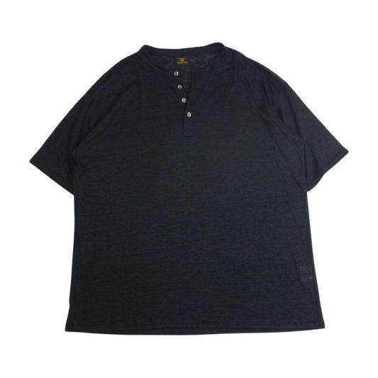 ジャンゴアトゥール リネン ヘンリーネック Tシャツ ブラック系 L【中古】