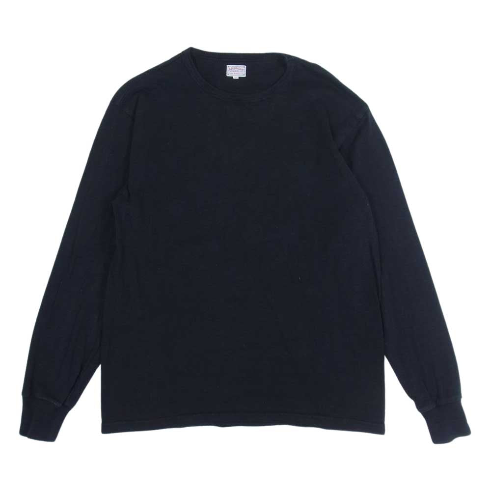 The REAL McCOY'S ザリアルマッコイズ BALL PARK AMERICAN ATHLETIC TEE アメリカンアスレチック カットソー 黒系 ブラック系 M【中古】