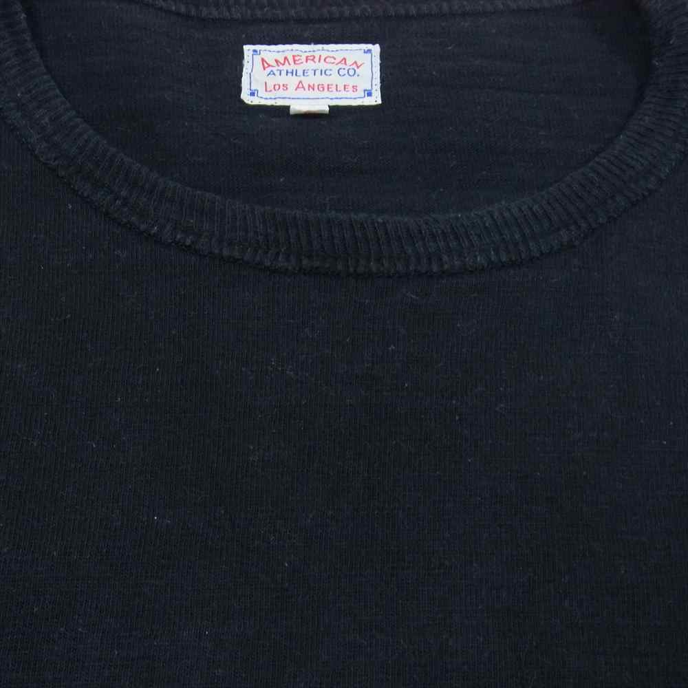 The REAL McCOY'S ザリアルマッコイズ BALL PARK AMERICAN ATHLETIC TEE アメリカンアスレチック カットソー 黒系 ブラック系 M【中古】