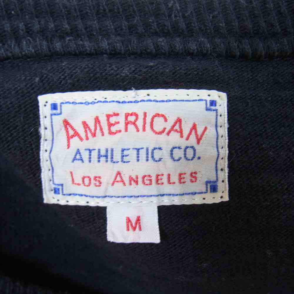 The REAL McCOY'S ザリアルマッコイズ BALL PARK AMERICAN ATHLETIC TEE アメリカンアスレチック カットソー 黒系 ブラック系 M【中古】