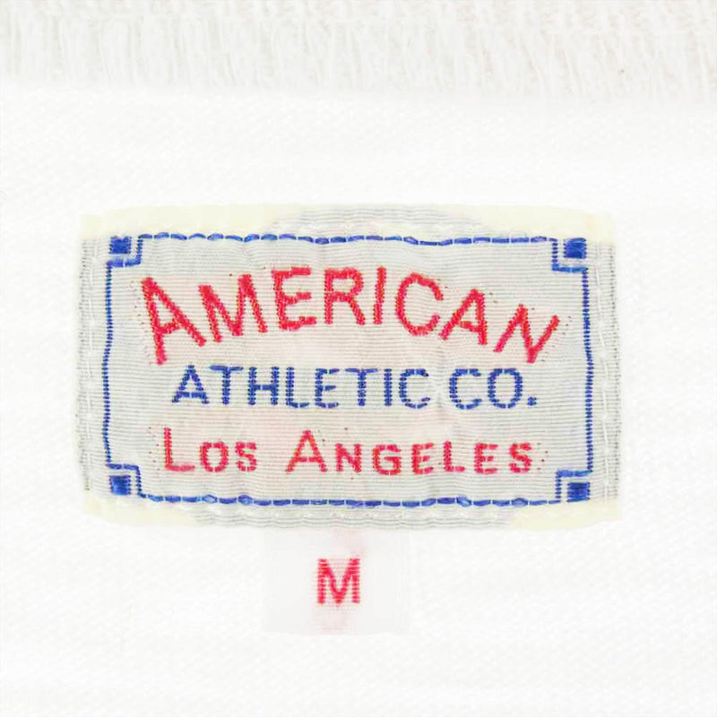 The REAL McCOY'S ザリアルマッコイズ BALL PARK AMERICAN ATHLETIC TEE アメリカンアスレチック カットソー 白系 ホワイト系 M【中古】