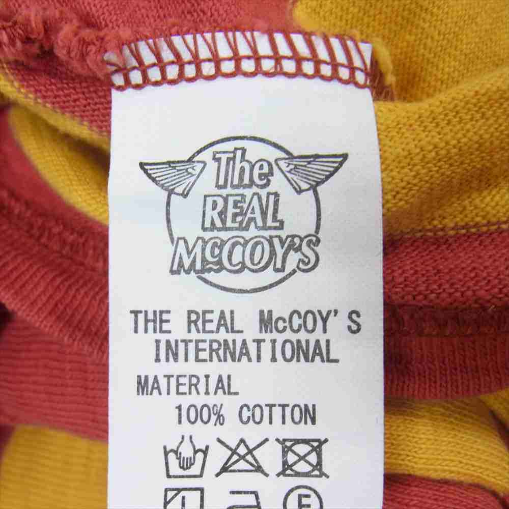 The REAL McCOY'S ザリアルマッコイズ BUCO ブコ ボーダー カットソー 赤×イエロー レッド系 イエロー系 M【中古】