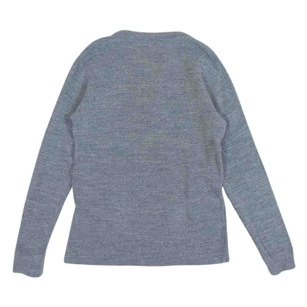 The REAL McCOY'S ザリアルマッコイズ DOUBLE DIAMOND ダブルダイヤモンド リブ ヘンリーネック カットソー グレー系 グレー系 L【中古】