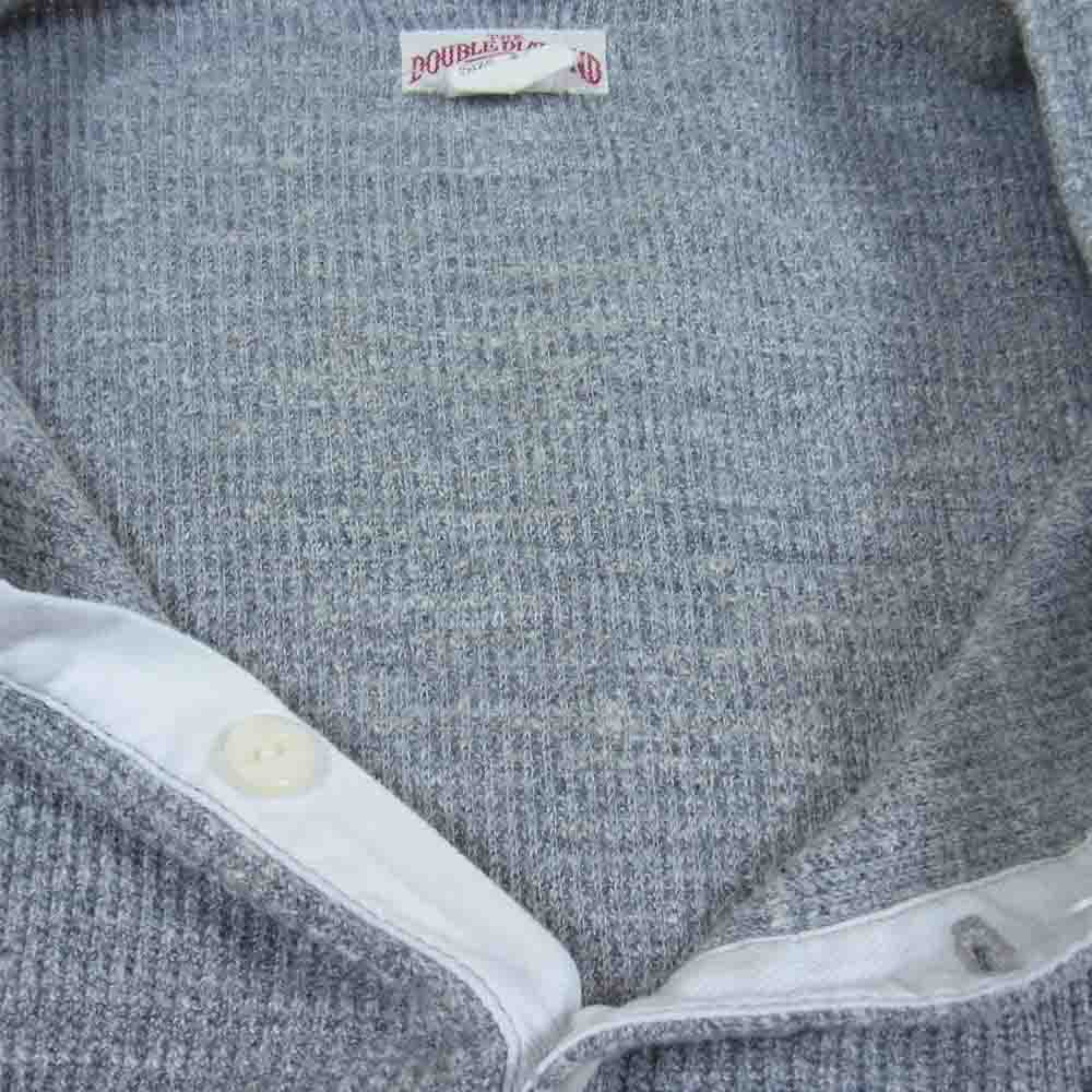 The REAL McCOY'S ザリアルマッコイズ DOUBLE DIAMOND ダブルダイヤモンド リブ ヘンリーネック カットソー グレー系 グレー系 L【中古】