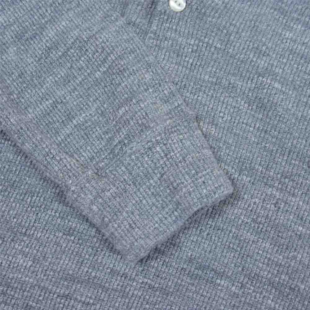 The REAL McCOY'S ザリアルマッコイズ DOUBLE DIAMOND ダブルダイヤモンド リブ ヘンリーネック カットソー グレー系 グレー系 L【中古】