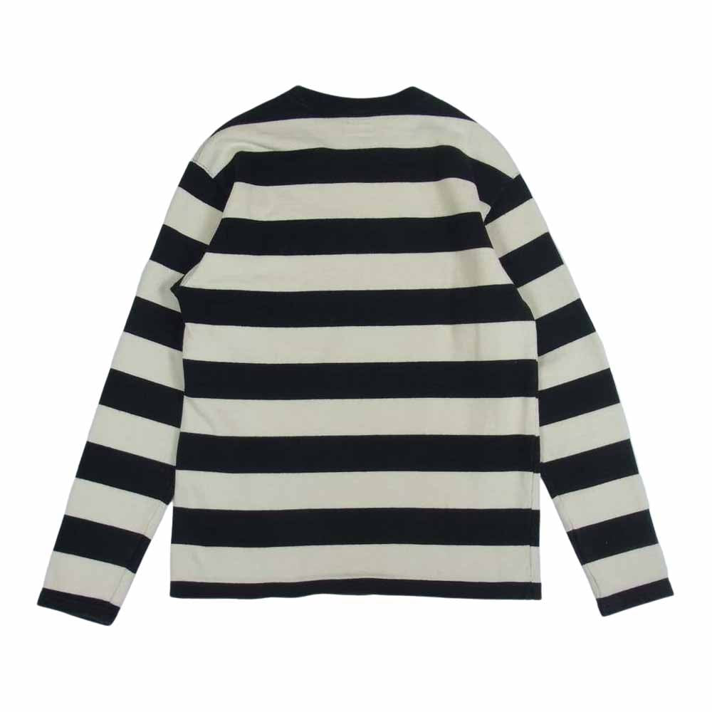 The REAL McCOY'S ザリアルマッコイズ BUCO ブコ STRIPE TEE L/S ストライプ ロング Tシャツ ロンT ボーダー カットソー ブラック系 ホワイト系 XL【中古】