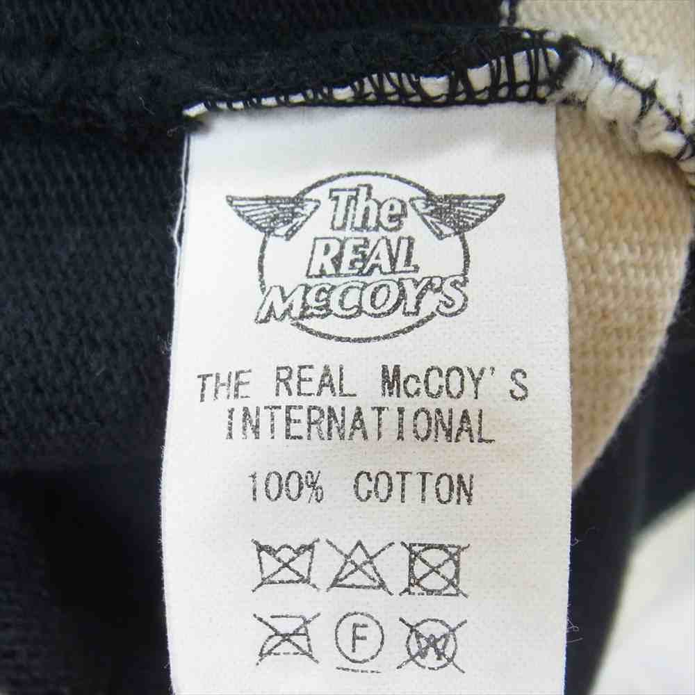 The REAL McCOY'S ザリアルマッコイズ BUCO ブコ STRIPE TEE L/S ストライプ ロング Tシャツ ロンT ボーダー カットソー ブラック系 ホワイト系 XL【中古】
