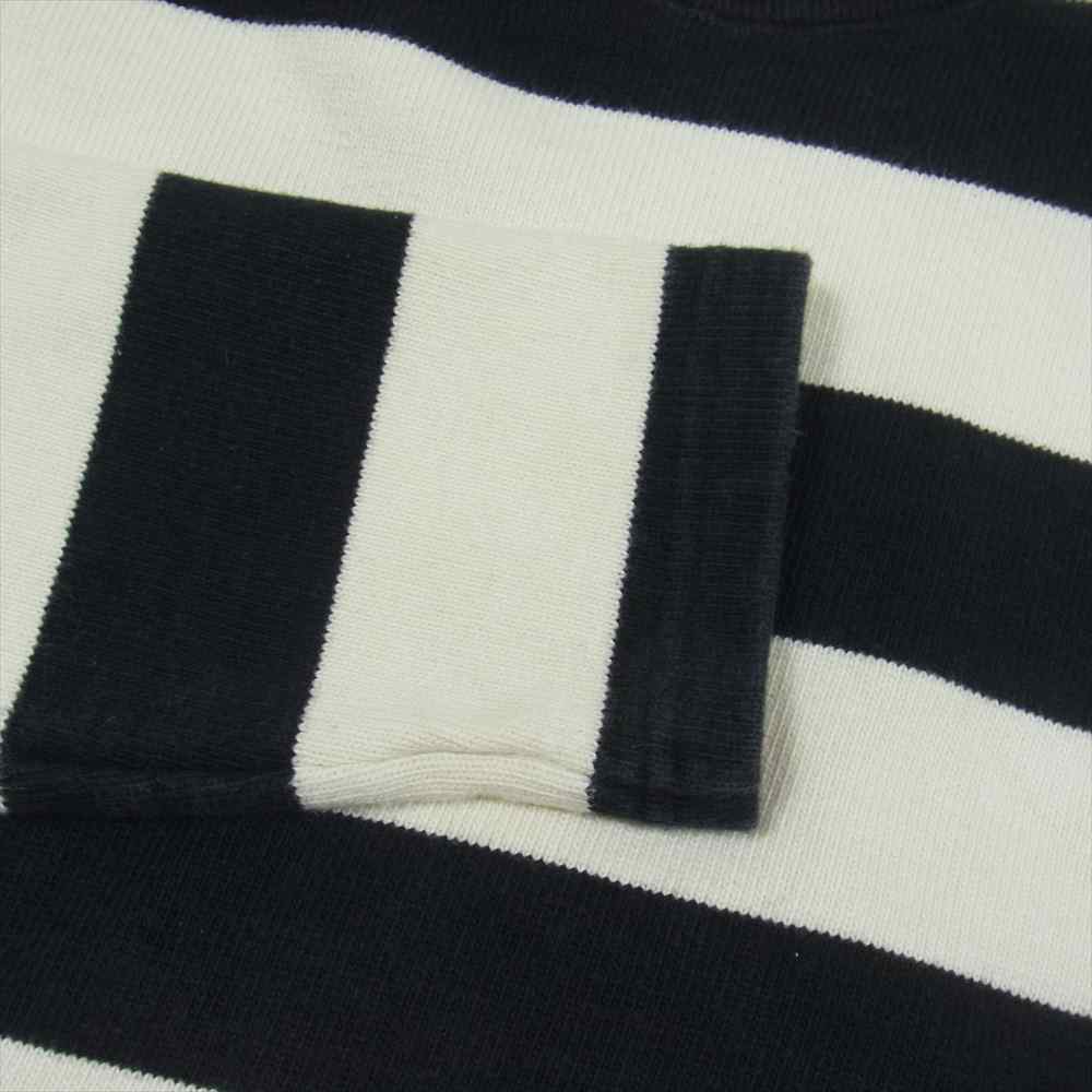 The REAL McCOY'S ザリアルマッコイズ BUCO ブコ STRIPE TEE L/S ストライプ ロング Tシャツ ロンT ボーダー カットソー ブラック系 ホワイト系 XL【中古】