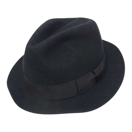 The REAL McCOY'S ザリアルマッコイズ DOUBLE DIAMOND ダブルダイヤモンド 中折れ ハット ブラック系 7 3/4【中古】