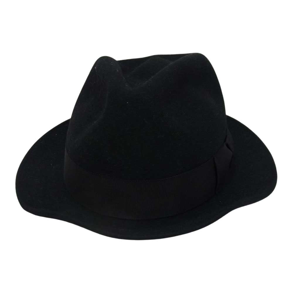 The REAL McCOY'S ザリアルマッコイズ DOUBLE DIAMOND ダブルダイヤモンド 中折れ ハット ブラック系 7 3/4【中古】