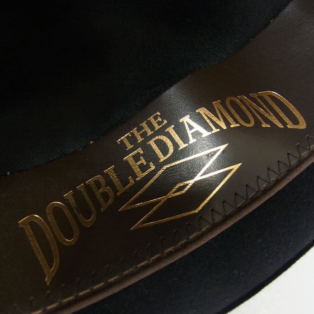 The REAL McCOY'S ザリアルマッコイズ DOUBLE DIAMOND ダブルダイヤモンド 中折れ ハット ブラック系 7 3/4【中古】