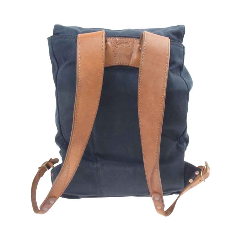 シップジョン waylon backpack オイルド キャンバス バックパック リュック ダークネイビー系【中古】