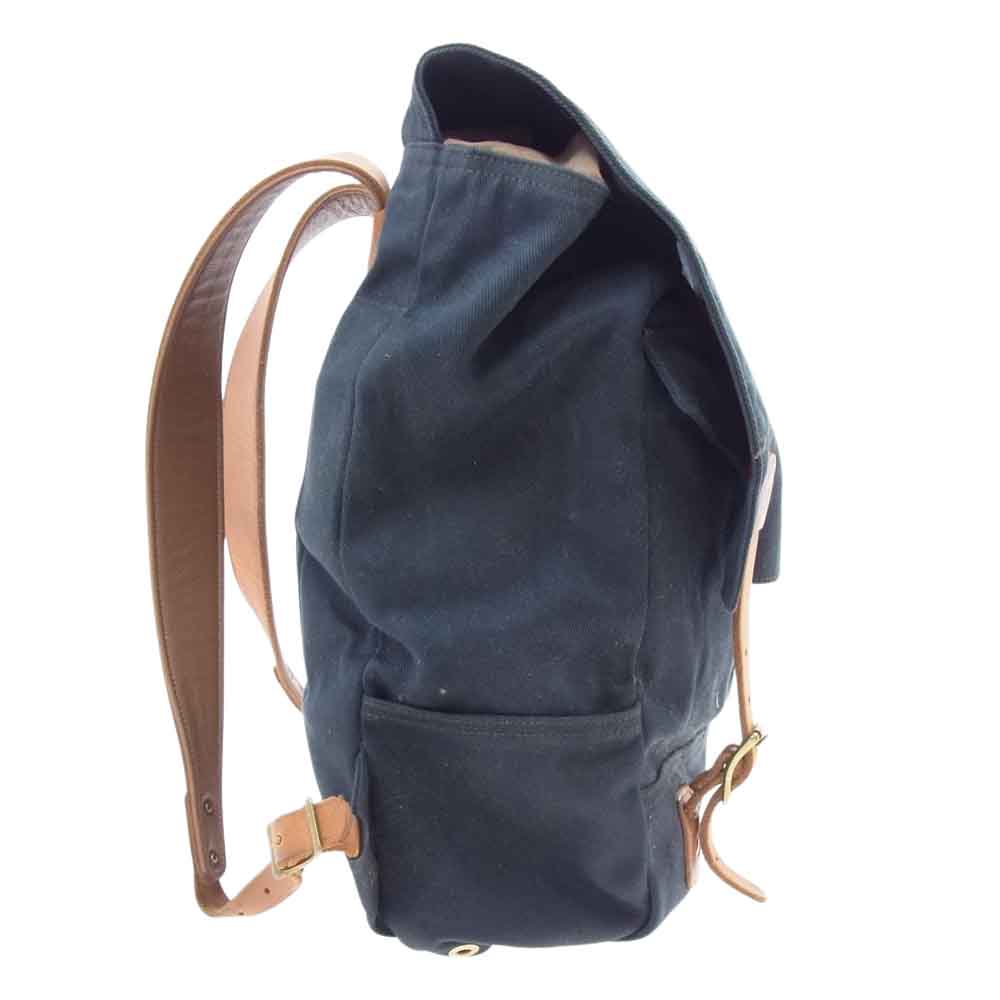 シップジョン waylon backpack オイルド キャンバス バックパック リュック ダークネイビー系【中古】