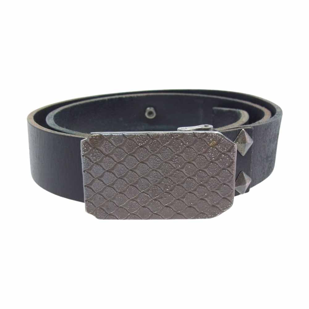 LYNCH SILVERSMITH リンチシルバースミス LNC504 COBRA BELT コブラ ベルト シルバー イングリッシュブライドルレザー ベルト ブラック系【中古】