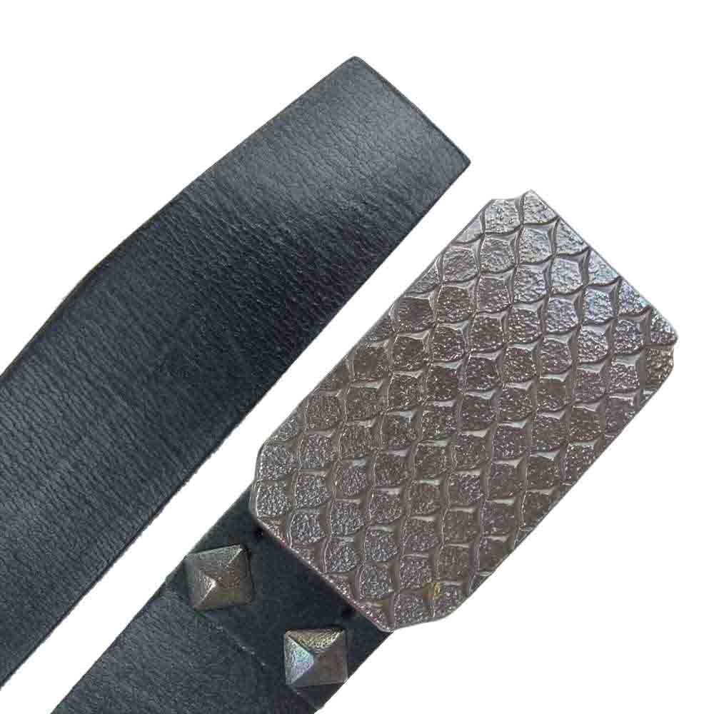 LYNCH SILVERSMITH リンチシルバースミス LNC504 COBRA BELT コブラ ベルト シルバー イングリッシュブライドルレザー ベルト ブラック系【中古】