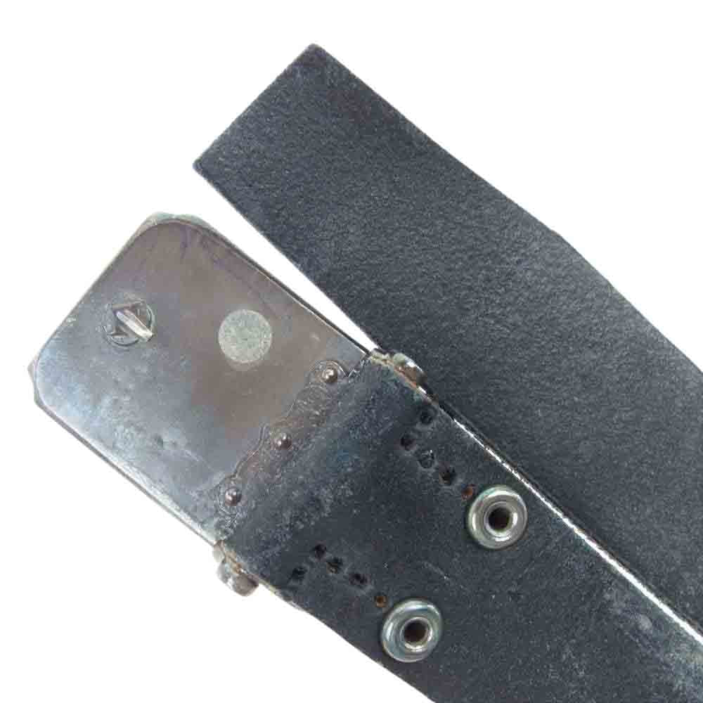 LYNCH SILVERSMITH リンチシルバースミス LNC504 COBRA BELT コブラ ベルト シルバー イングリッシュブライドルレザー ベルト ブラック系【中古】