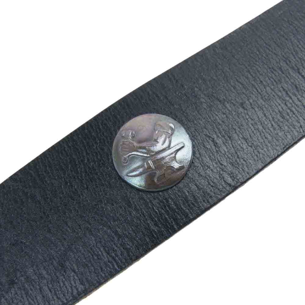 LYNCH SILVERSMITH リンチシルバースミス LNC504 COBRA BELT コブラ ベルト シルバー イングリッシュブライドルレザー ベルト ブラック系【中古】