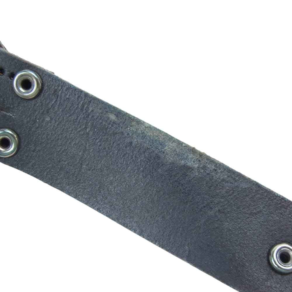 LYNCH SILVERSMITH リンチシルバースミス LNC504 COBRA BELT コブラ ベルト シルバー イングリッシュブライドルレザー ベルト ブラック系【中古】