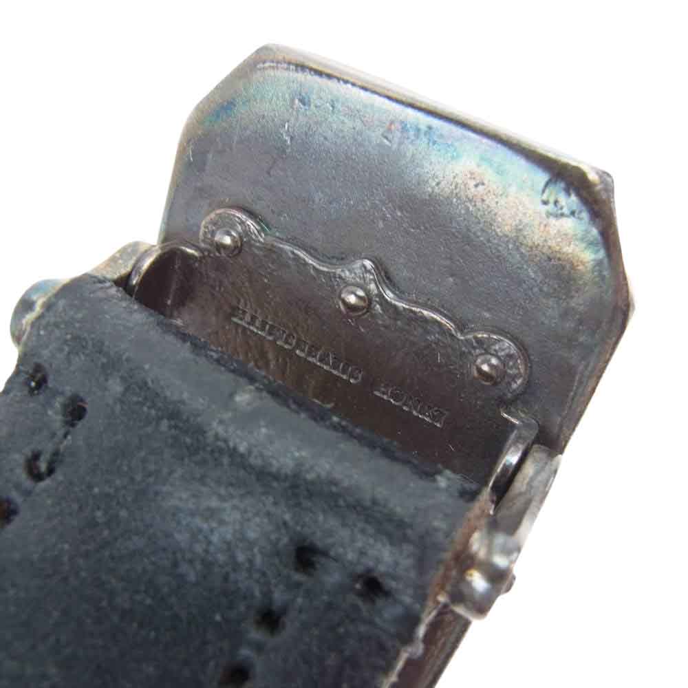 LYNCH SILVERSMITH リンチシルバースミス LNC504 COBRA BELT コブラ ベルト シルバー イングリッシュブライドルレザー ベルト ブラック系【中古】