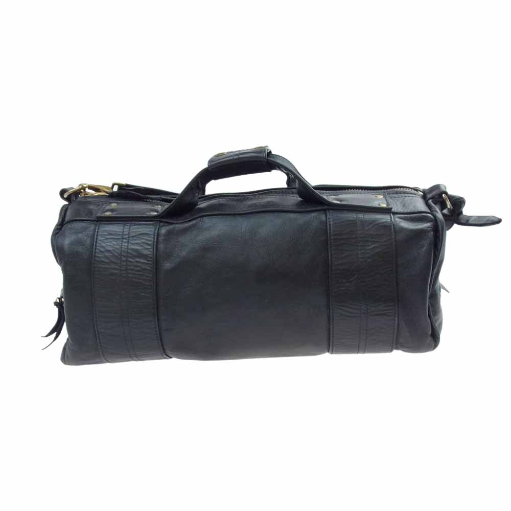 LANGLITZ LEATHERS ラングリッツレザーズ Reguler Travel Bag レギュラー トラベル バッグ レザーボストン バッグ ブラック系【中古】