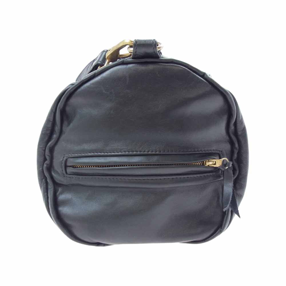 LANGLITZ LEATHERS ラングリッツレザーズ Reguler Travel Bag レギュラー トラベル バッグ レザーボストン バッグ ブラック系【中古】