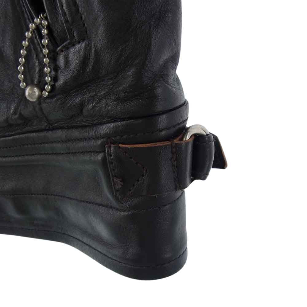 FREEWHEELERS フリーホイーラーズ SPARTAN LEATHER SPORTSWEAR MULHOLLAND マルホランド 馬革 ホースハイド 裏フリース レザー シングル ライダース ジャケット ブラック系【中古】