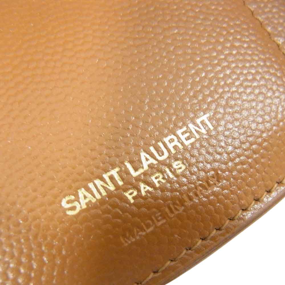 SAINT LAURENT サンローラン 403943 三つ折り モノグラム 財布 ブラウン系【中古】