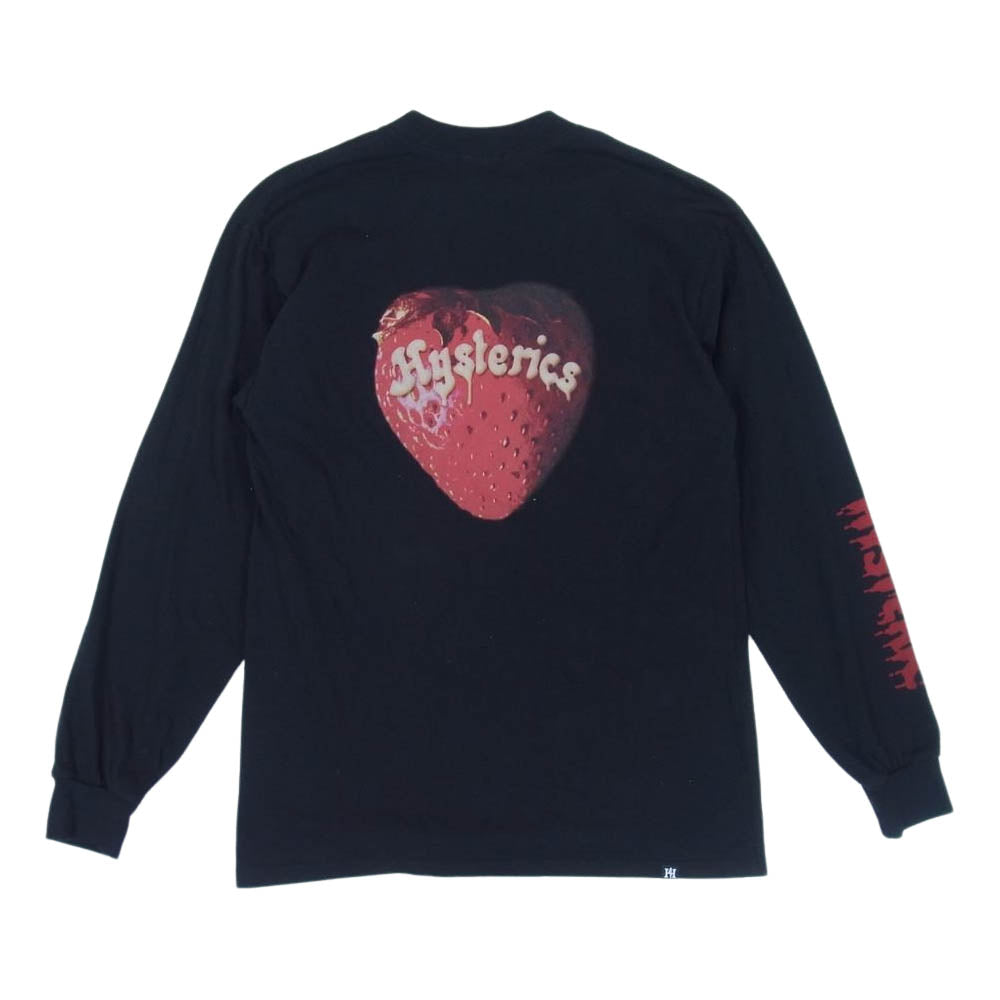 HYSTERIC GLAMOUR ヒステリックグラマー 02203CL15 KULL BERRY スカルベリー ロング Tシャツ ブラック系 M【中古】