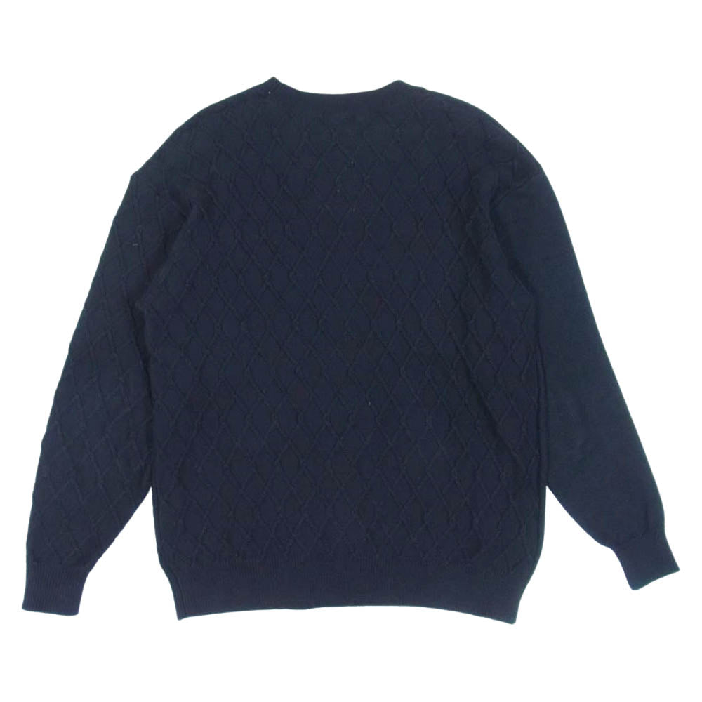 HYSTERIC GLAMOUR ヒステリックグラマー 20SS 02201NS01 GUITAR GIRL KNIT ギターガール 長袖 リネン ニット プルオーバー ブラック系 レッド系 M【美品】【中古】