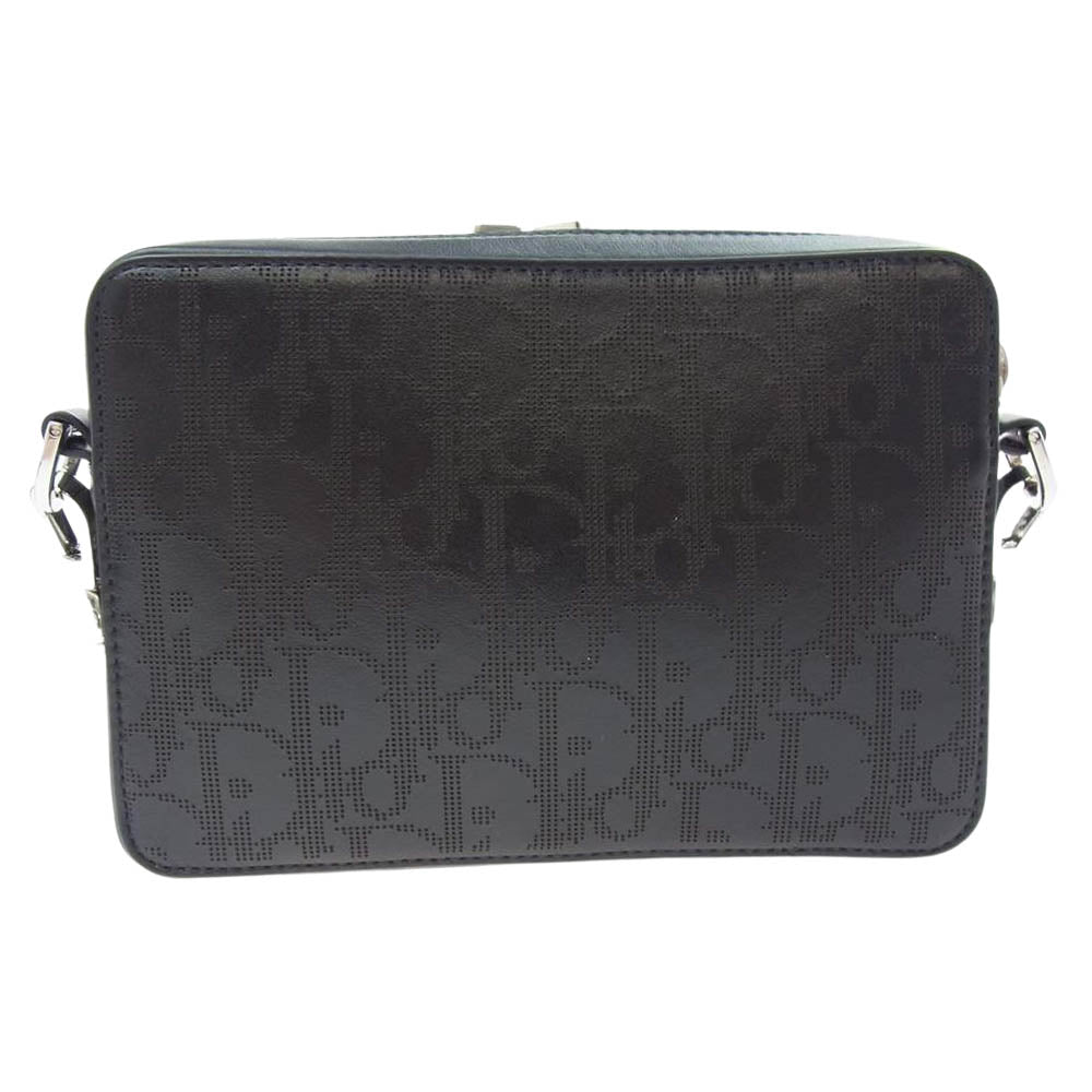 Dior ディオール 2ESBC119VPD_H03E メッセンジャーポーチ オブリーク ギャラクシー カーフスキン パンチング ショルダーバッグ ブラック系【美品】【中古】