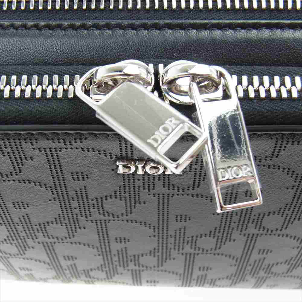 Dior ディオール 2ESBC119VPD_H03E メッセンジャーポーチ オブリーク ギャラクシー カーフスキン パンチング ショルダーバッグ ブラック系【美品】【中古】