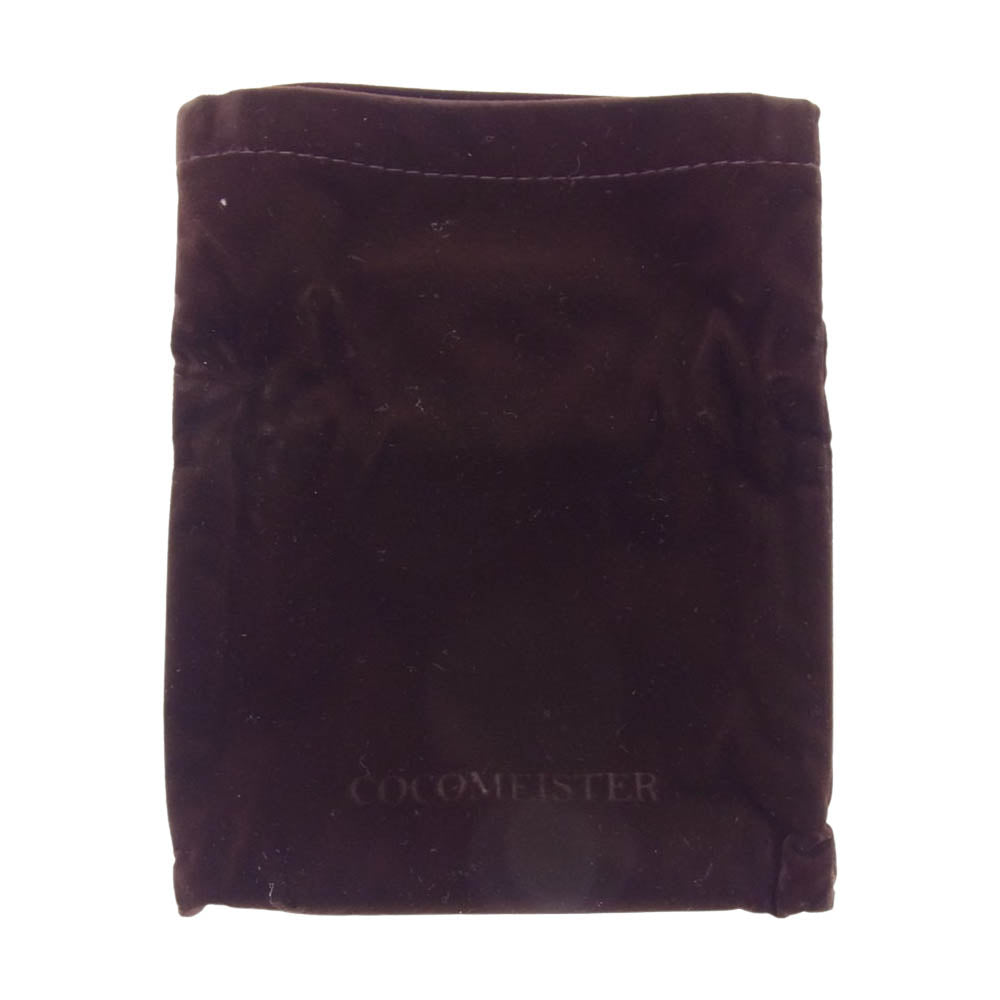 COCOMEISTER ココマイスター 水染めコードバン二つ折り財布 ブラック ブラック系【極上美品】【中古】
