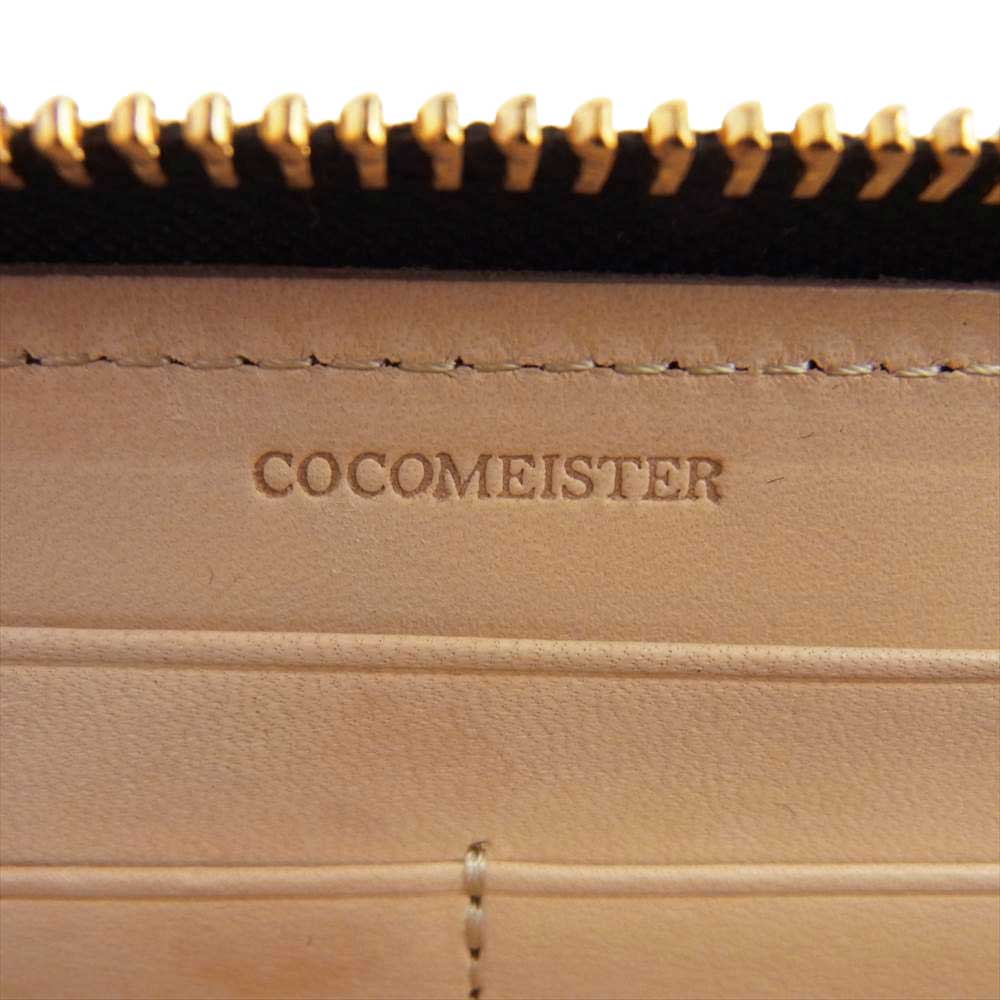 COCOMEISTER ココマイスター コードバン ラウンドファスナー 型長財布 ブラック ブラック系【極上美品】【中古】