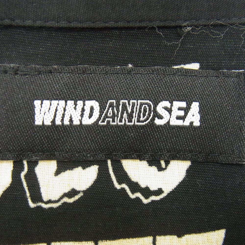 WIND AND SEA ウィンダンシー WDS-KTKG-02 × Koichiro Takagi 高木耕一郎 総柄 アロハ レーヨン 半袖 シャツ ブラック系 M【中古】