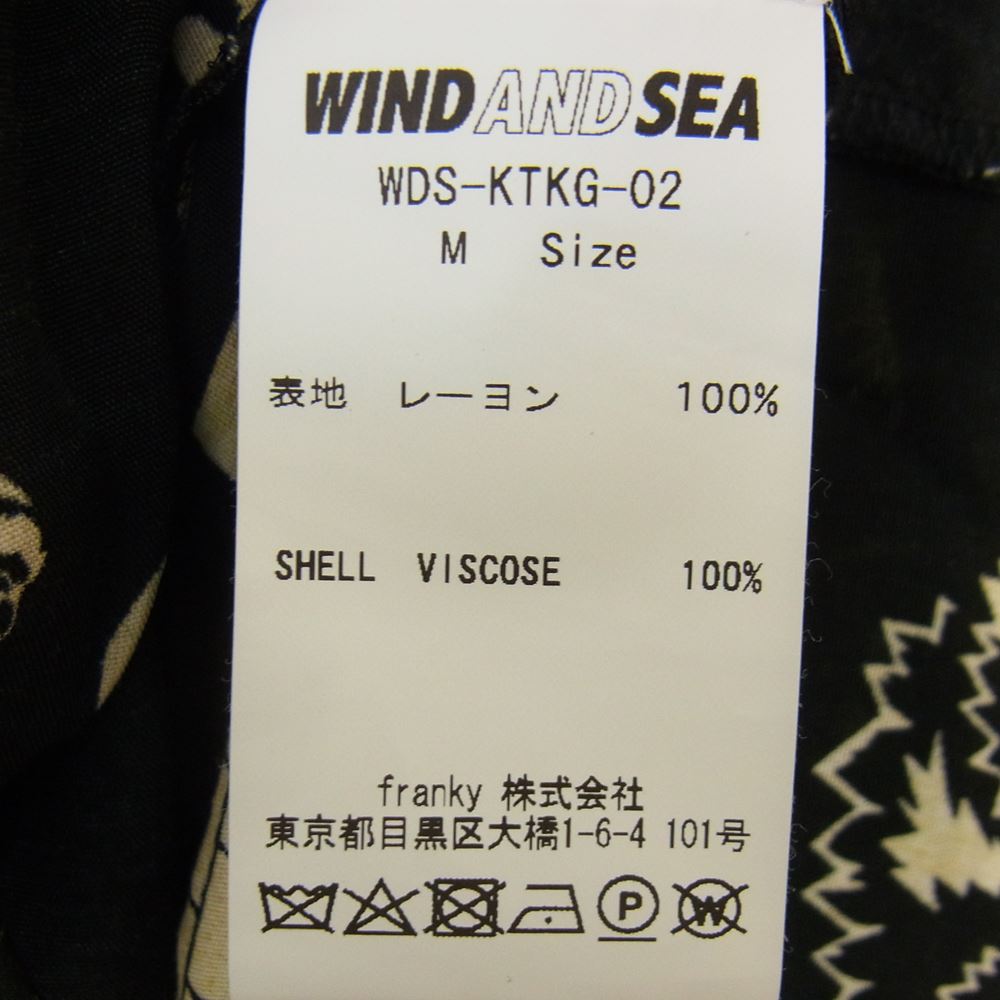 WIND AND SEA ウィンダンシー 半袖シャツ WDS-KTKG-02 × Koichiro Takagi 高木耕一郎 総柄 アロハ レーヨン 半袖 シャツ ブラック系 M【中古】 WIND AND SEA ウィンダンシー WDS-KTKG-02 × Koichiro Takagi 高木