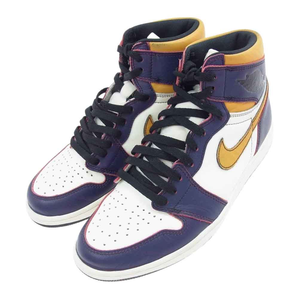 NIKE ナイキ CD6578-507 SB AIR JORDAN 1 HI OG DEFIANT LA TO CHICAGO LA TO CHICAGO エアジョーダン レトロ ハイ オリジナル ディファイアント シカゴ パープル系 ホワイト系 27cm【中古】