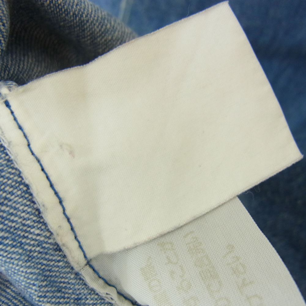 COMME des GARCONS HOMME コムデギャルソンオム ビンテージ 80s～90s ジップポケット デニム シャツ インディゴブルー系 サイズ表記無し【中古】