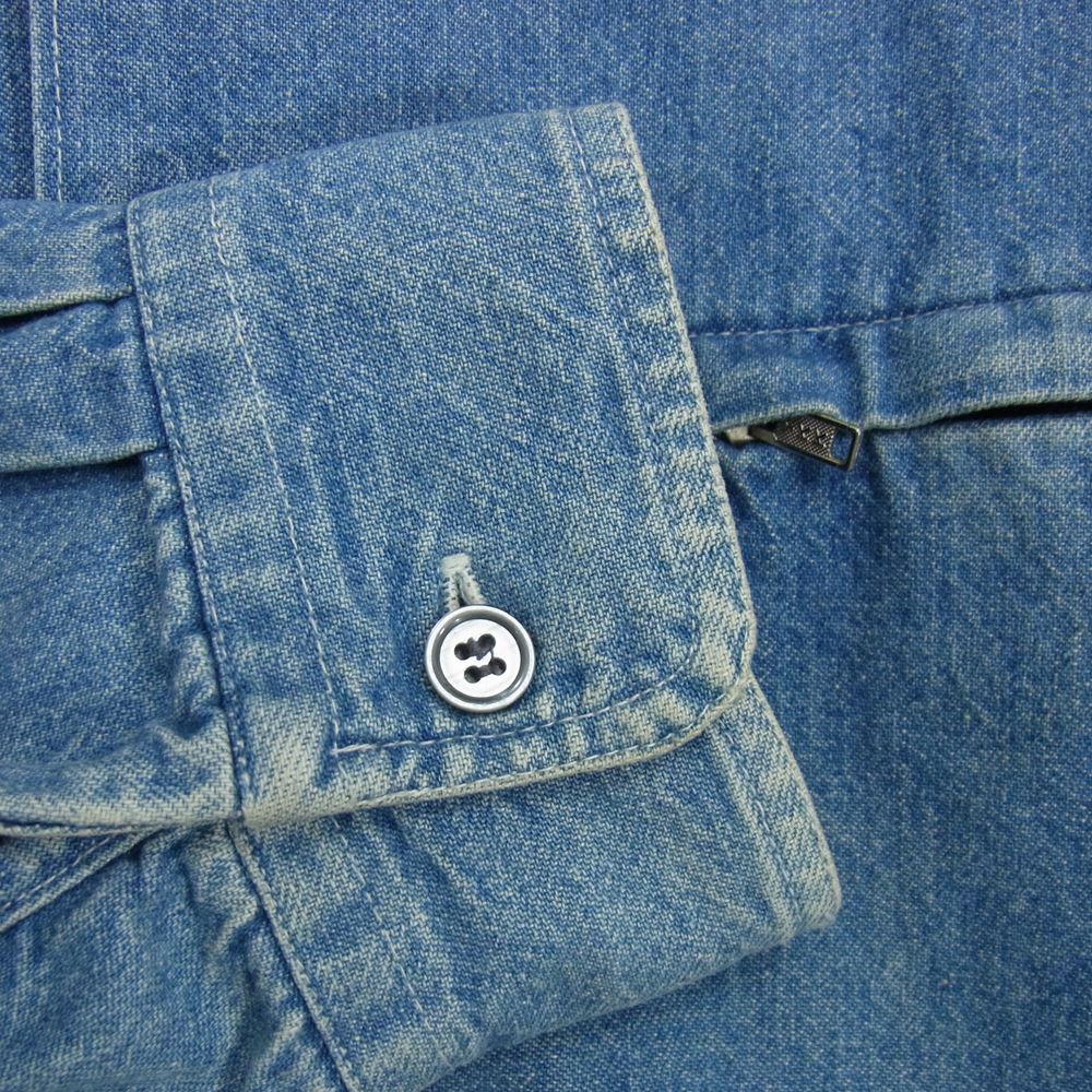 COMME des GARCONS HOMME コムデギャルソンオム ビンテージ 80s～90s ジップポケット デニム シャツ インディゴブルー系 サイズ表記無し【中古】