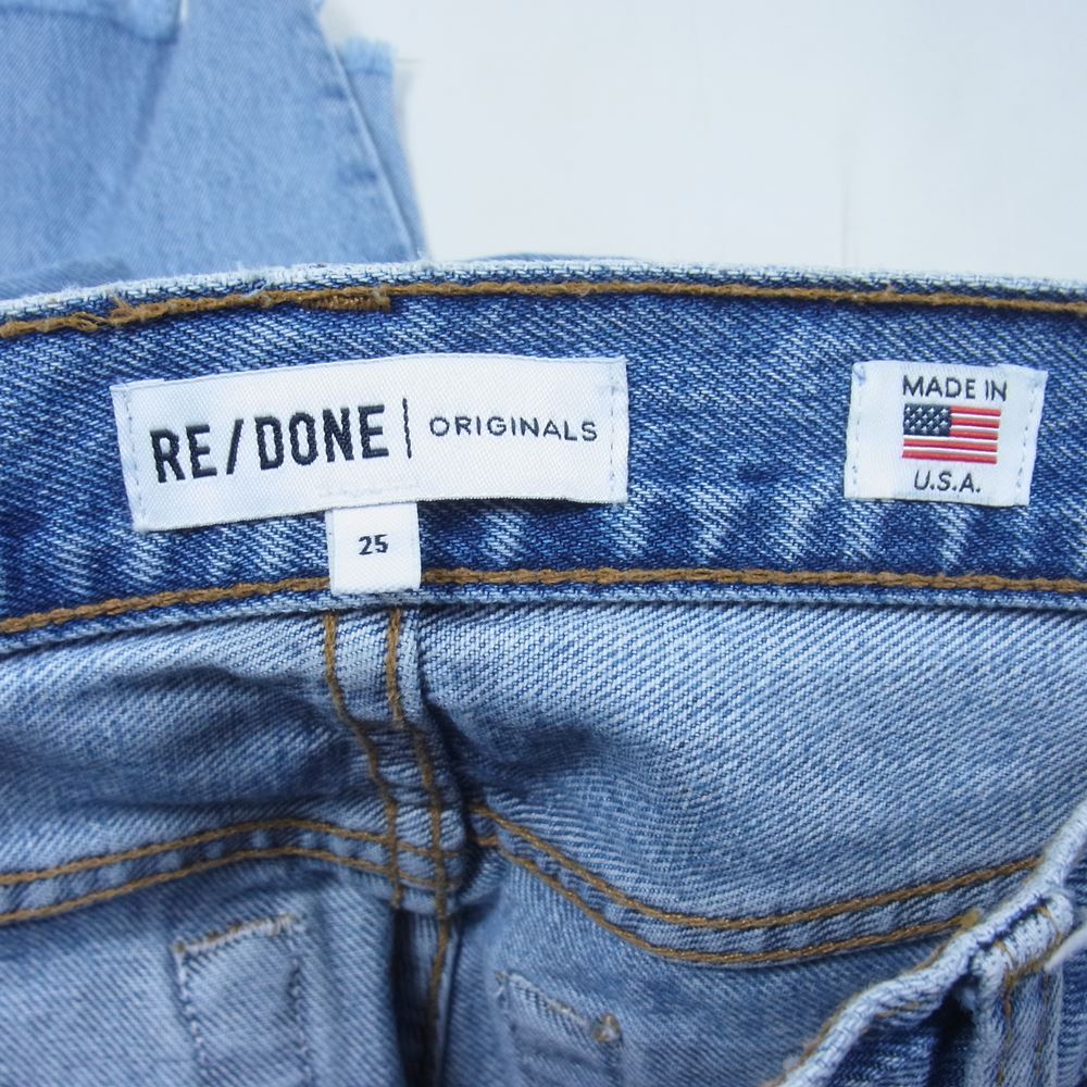 リダン RN#146770 Levi's リーバイス USA製 再構築 リメイク カットオフ ジーンズ デニムパンツ インディゴブルー系 25【中古】