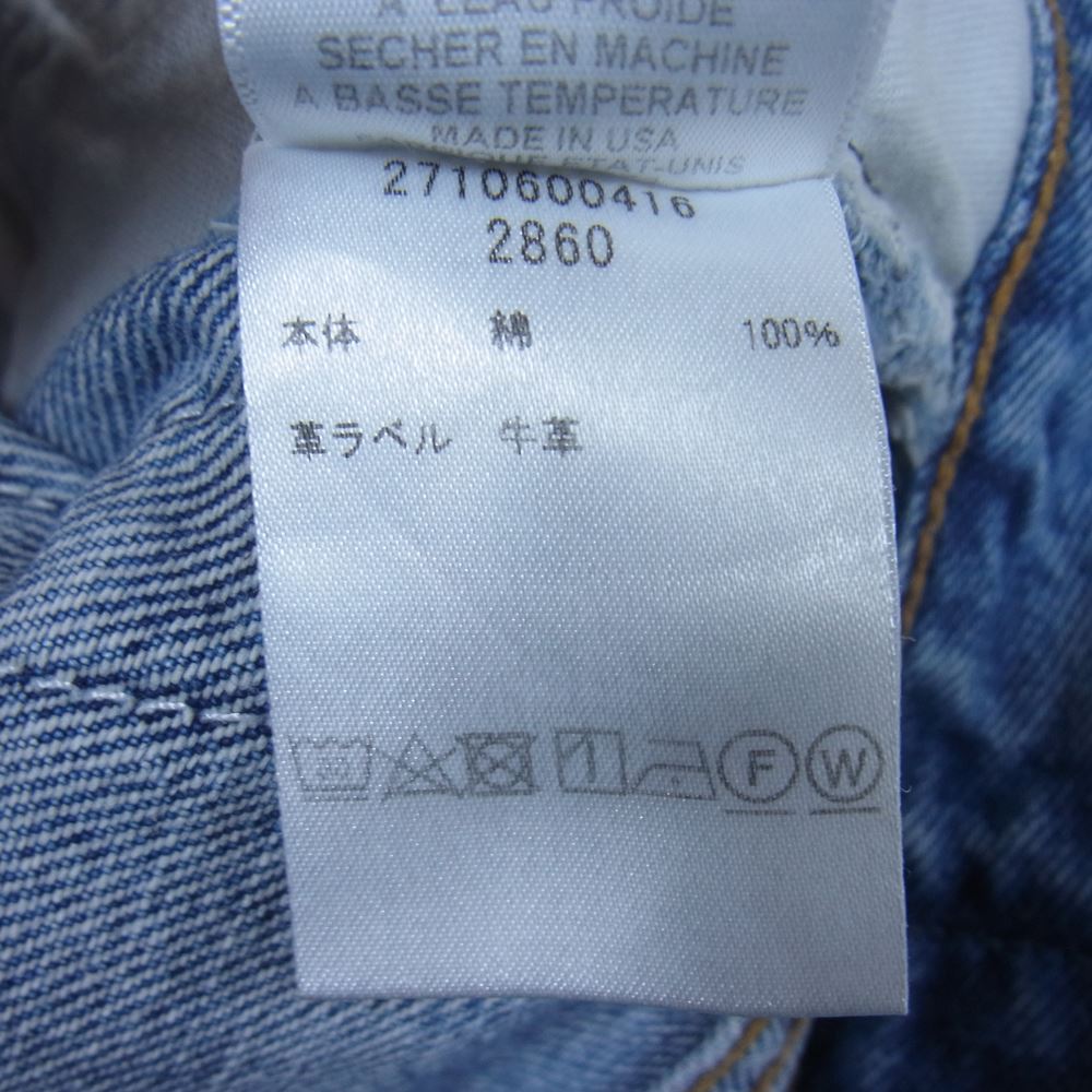 リダン RN#146770 Levi's リーバイス USA製 再構築 リメイク カットオフ ジーンズ デニムパンツ インディゴブルー系 25【中古】