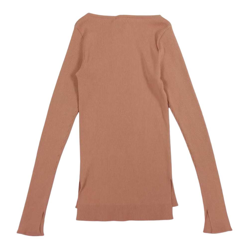 AURALEE オーラリー A22SB01RH ×Ron Herman ロンハーマン RIB BOAT NECK L/S TEE リブカットソー オレンジ系 ピンク系【美品】【中古】