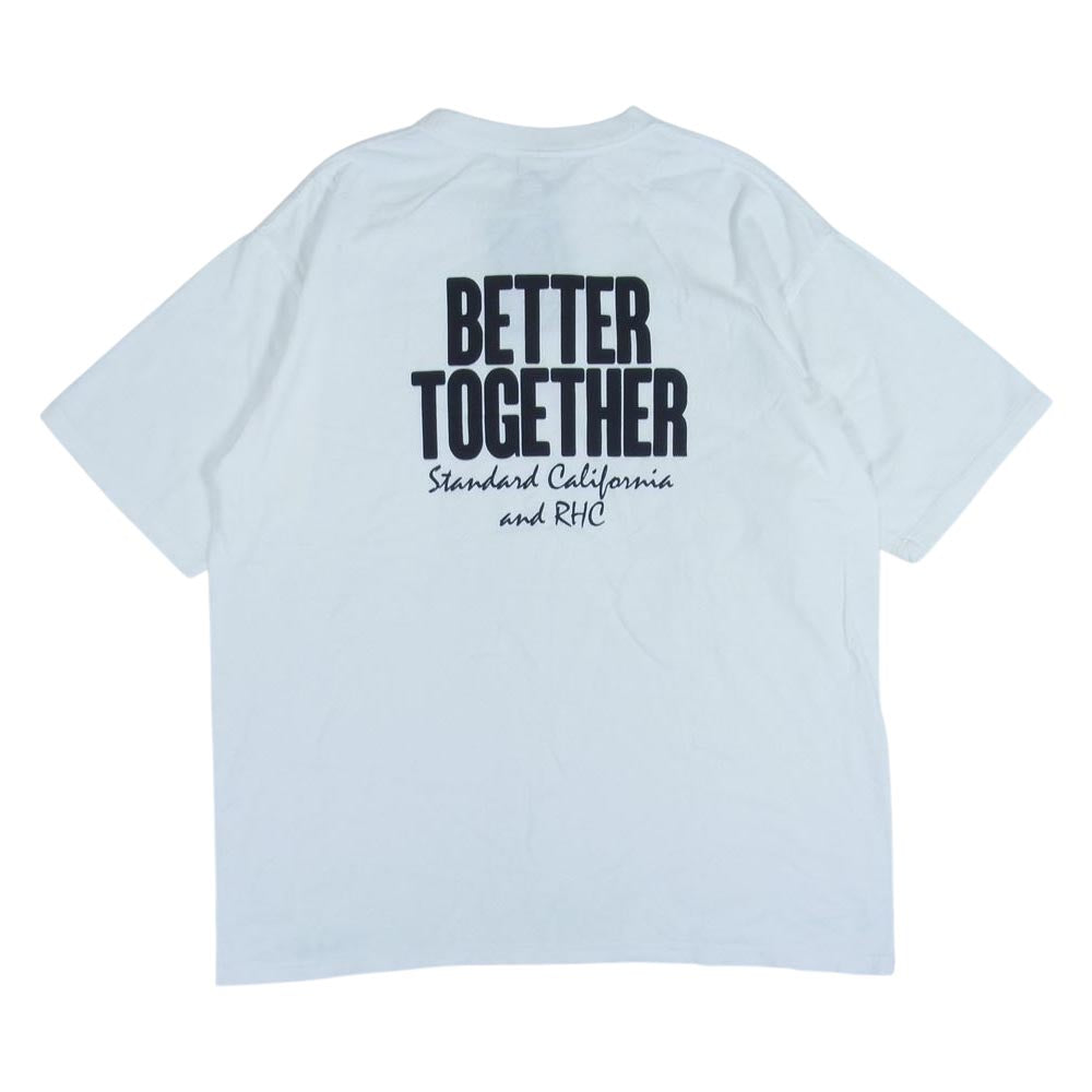 STANDARD CALIFORNIA スタンダードカリフォルニア × RHC Ron Herman SD HEAVYWEIGHT LOGO TEE ロンハーマン ヘビーウエイト ロゴ 半袖 Tシャツ ホワイト系 XL【美品】【中古】