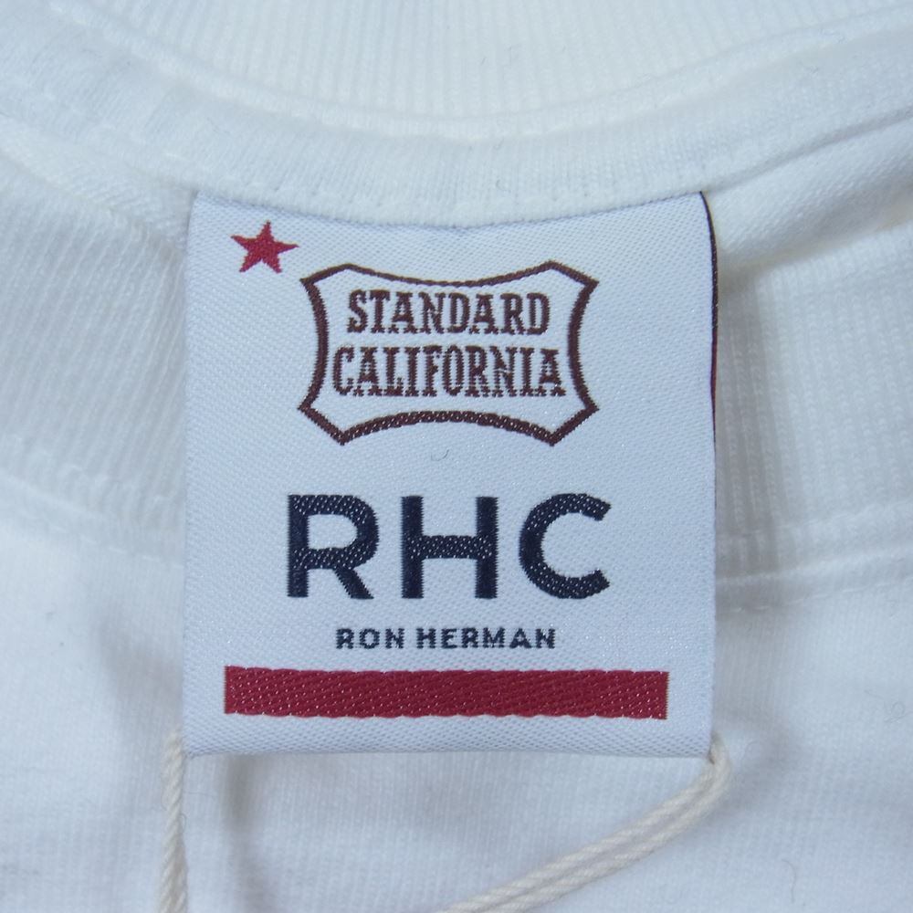 STANDARD CALIFORNIA スタンダードカリフォルニア × RHC Ron Herman SD HEAVYWEIGHT LOGO TEE ロンハーマン ヘビーウエイト ロゴ 半袖 Tシャツ ホワイト系 XL【美品】【中古】