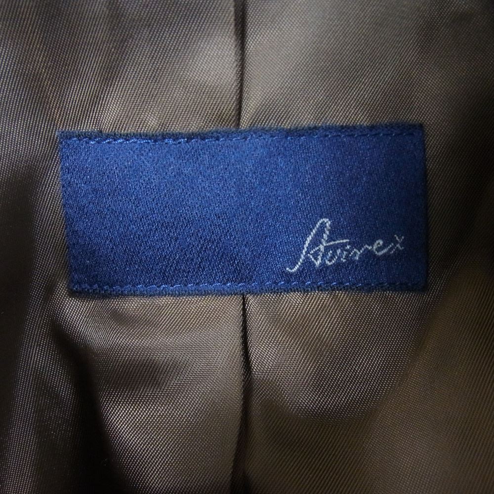 AVIREX アヴィレックス 6232010 袖 レザー スタジャン ブラウン系 グレー系 S【中古】