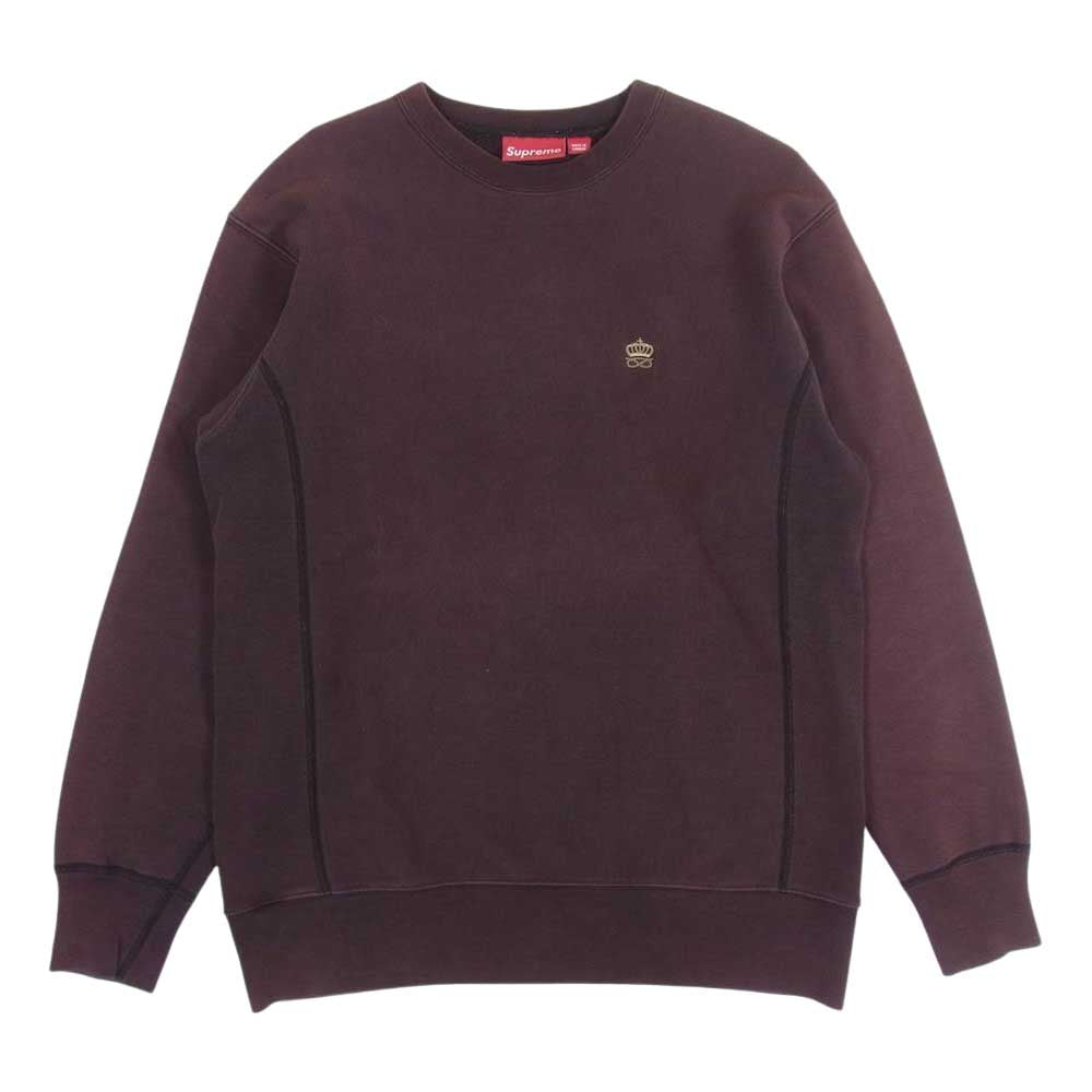 Supreme シュプリーム カナダ製 王冠 刺繍 スウェット トレーナー ブラウン系【中古】