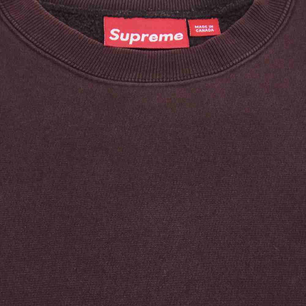 Supreme シュプリーム カナダ製 王冠 刺繍 スウェット トレーナー ブラウン系【中古】