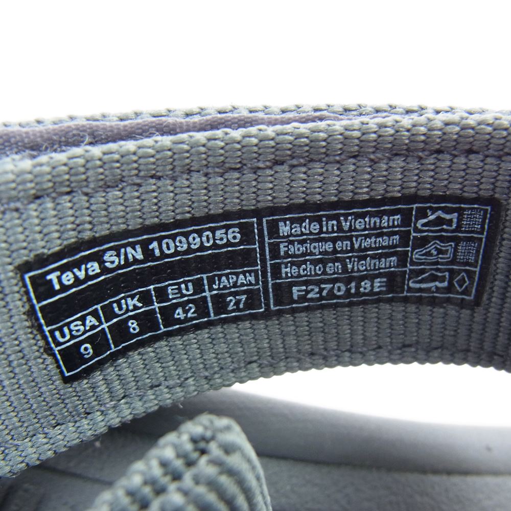 snowpeak スノーピーク × Teva テバ HurricaneXLT2 ハリケーン サンダル  グレー系 27cm【美品】【中古】